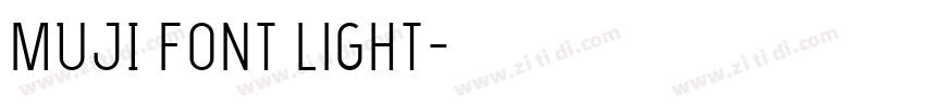 MUJI Font Light字体转换